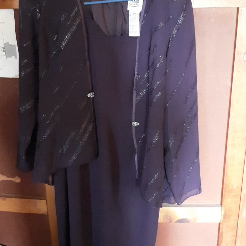 Purple long sleeveless dress